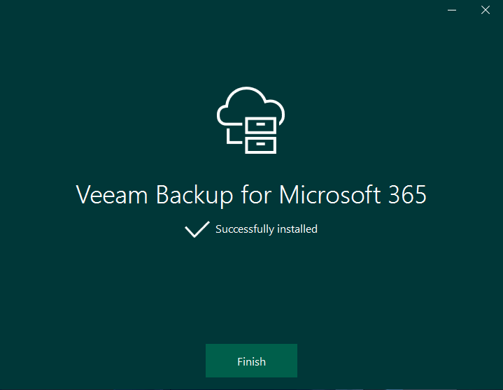 V08-Veeam Backup for Microsoft 365 has been installed successfully