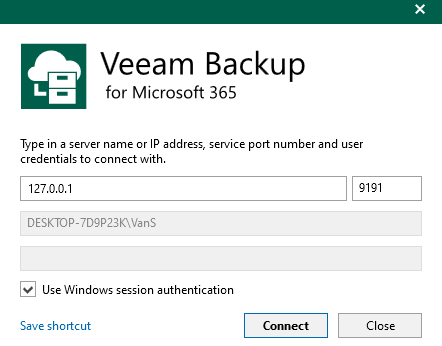 V09-Open Veeam Backup for Microsoft 365