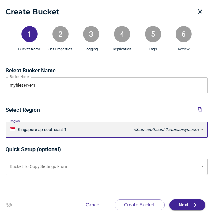 creating bucket